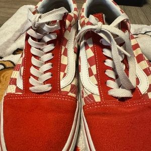 Used red checkered vans